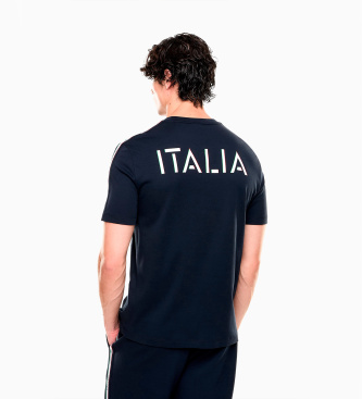 EA7 T-shirt Italian Spirit granatowy