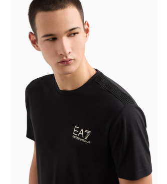 EA7 Label T-shirt zwart