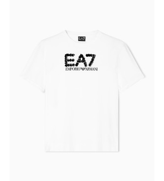 EA7 T-shirt de lantejoulas branca