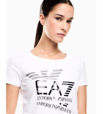 EA7 Maglietta con logo della serie bianca