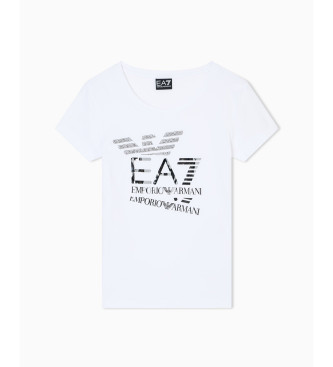 EA7 Maglietta con logo della serie bianca