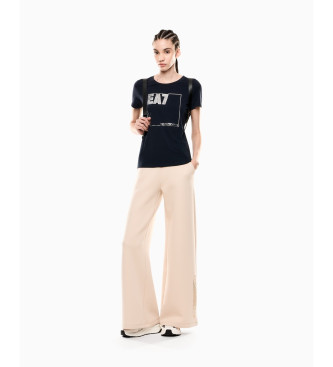 EA7 T-shirt Logo Series em algodo elstico azul-marinho