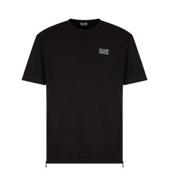 EA7 T-shirt Logo Series in jersey misto cotone nero