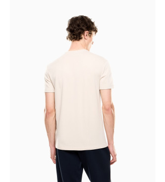 EA7 Gold Label beige viscose blend T-shirt