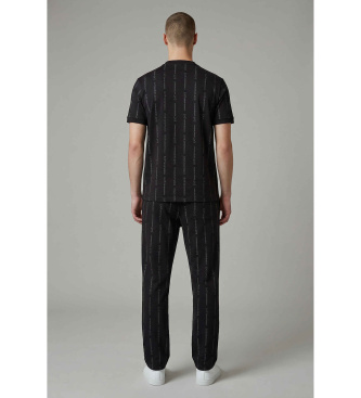 EA7 T-shirt noir avec monogramme