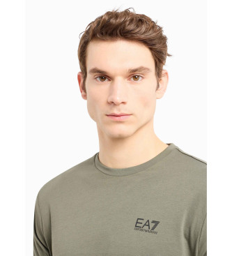 EA7 T-shirt verde della serie Train Logo