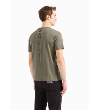 EA7 T-shirt verde della serie Train Logo