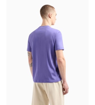 EA7 Visibility Crewneck T-Shirt i bomull, lila