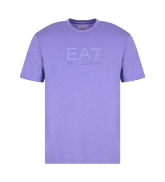 EA7 Visibility Crewneck T-Shirt i bomull, lila