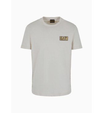 EA7 T-shirt i guldbeige