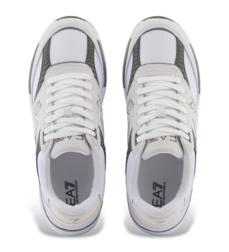 EA7 Tnis de couro Carter's branco