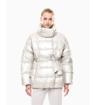 EA7 Casaco acolchoado com efeito perolado Precious off-white