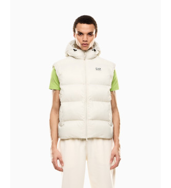 EA7 Chaleco Mountain blanco roto