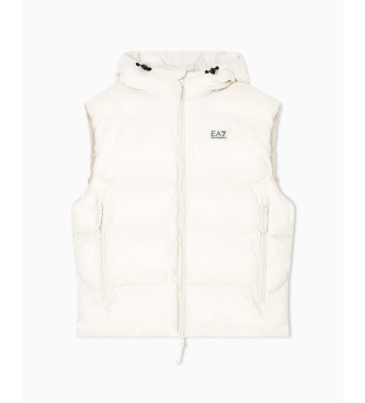 EA7 Chaleco Mountain blanco roto