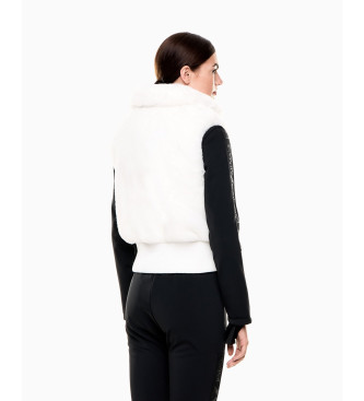 EA7 Ski-jack van witte bontstof