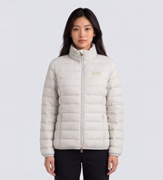 EA7 Blaugraue gesteppte Core-Jacke