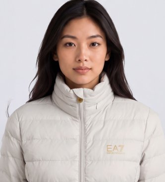 EA7 Blaugraue gesteppte Core-Jacke