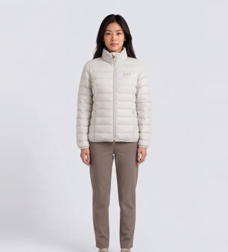 EA7 Blaugraue gesteppte Core-Jacke