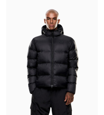 EA7 Chaqueta acolchada en tejido tcnico con capucha negro