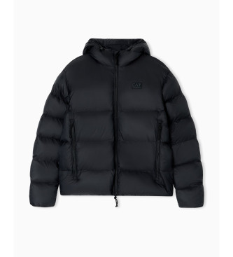 EA7 Chaqueta acolchada en tejido tcnico con capucha negro