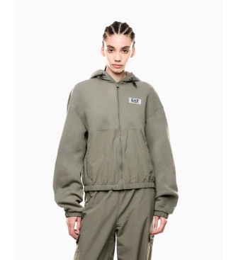 EA7 Bluza neoprenowa Contemporary Sport zielona 