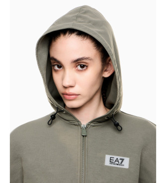 EA7 Bluza neoprenowa Contemporary Sport zielona 