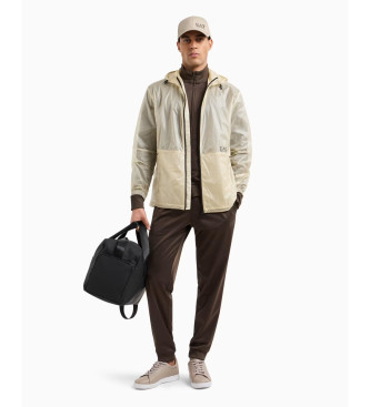 EA7 Nylon Visibility Jacket with beige zip