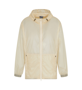 EA7 Nylon Visibility Jacket with beige zip