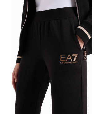 EA7 Tracksuit Core Lady in black stretch cotton