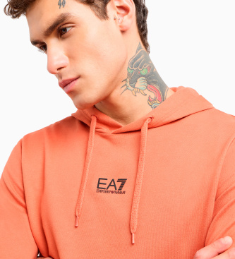 EA7 Chándal de algodón regular fit naranja, gris