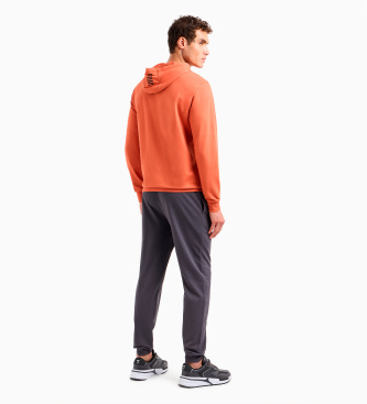 EA7 Chándal de algodón regular fit naranja, gris