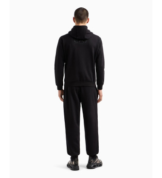 EA7 Trainingspak zwart fleece