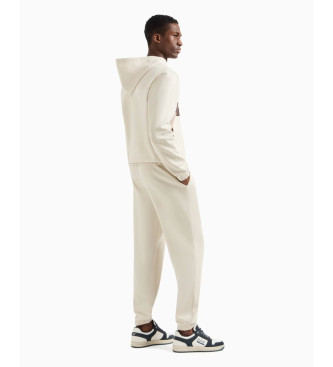 EA7 Zomer Block Tracksuit in beige katoenmix