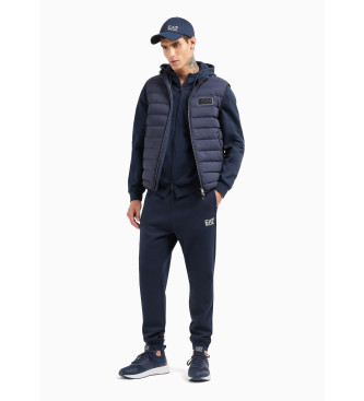 EA7 Visibility Tracksuit in navy cotton blend