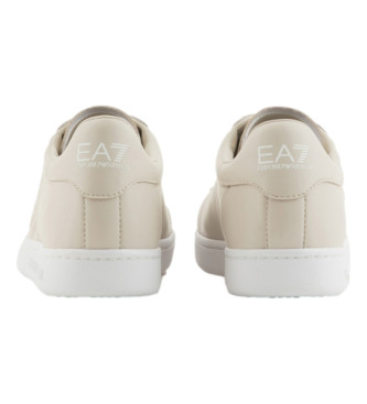 EA7 Klasyczne beżowe skórzane buty sportowe Cc