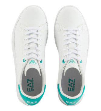 EA7 Klassieke leren sneakers wit
