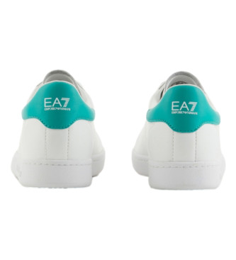 EA7 Klassieke leren sneakers wit