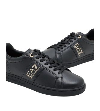 EA7 Tnis clssicos em pele preto