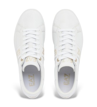 EA7 Klasične usnjene športne copate Ea7 White