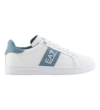 EA7 Sneakers classiche in pelle bianca con logo
