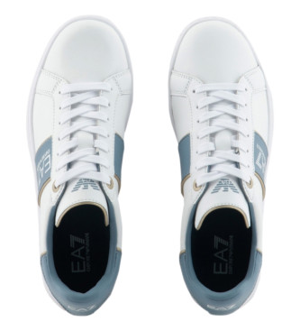 EA7 Classic Logo Leather Sneakers white