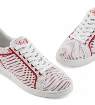 EA7 Klassische Strick-Sneakers rot