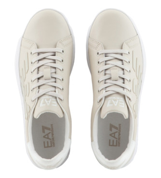EA7 Klassiska sneakers i lder beige