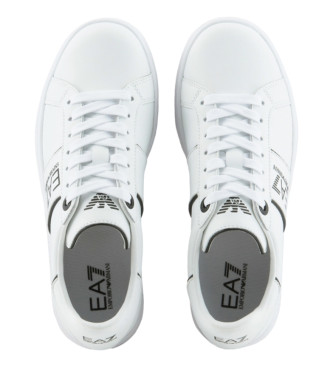 EA7 Klassiske sneakers i lder hvid