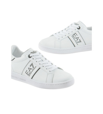 EA7 Klassiske sneakers i lder hvid