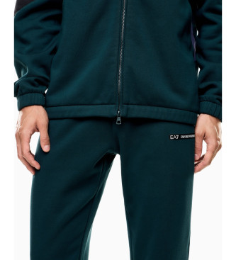 EA7 Tuta sportiva color block verde