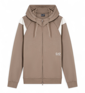 EA7 Core Identity sweatshirt i beige