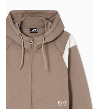EA7 Core Identity sweatshirt i beige