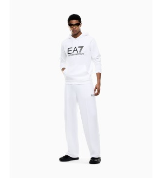 EA7 Hvid Core Identity hættetrøje