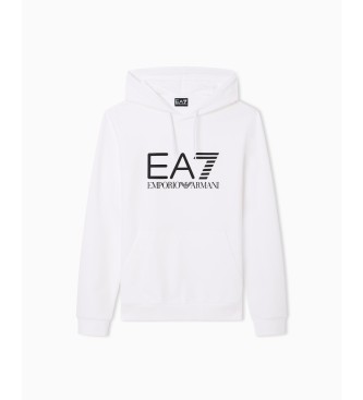 EA7 Hvid Core Identity hættetrøje